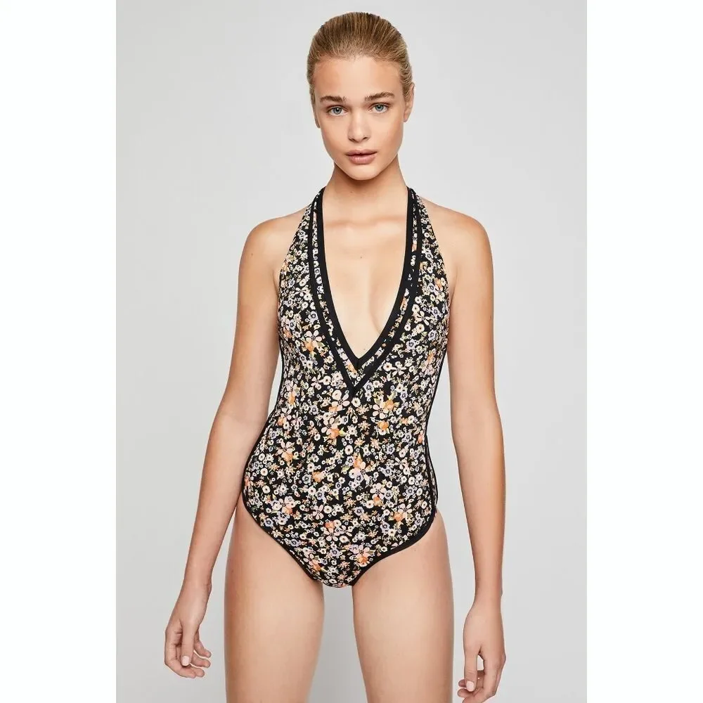 New! BCBGENERATION Racerback Women's One-Piece Swimsuit Bathing Suit Size Medium
